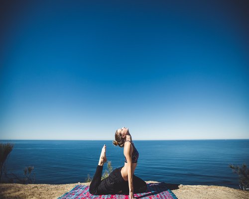 man doing stretching exercises